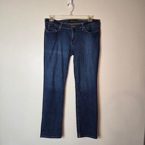 Fabalosity Womens Dark Wash Straight‎ Leg Jeans Blue Size 15 B1LDB0KT